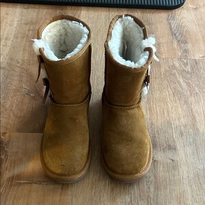 Koolaburra Tan Kids Boots with White Lining
